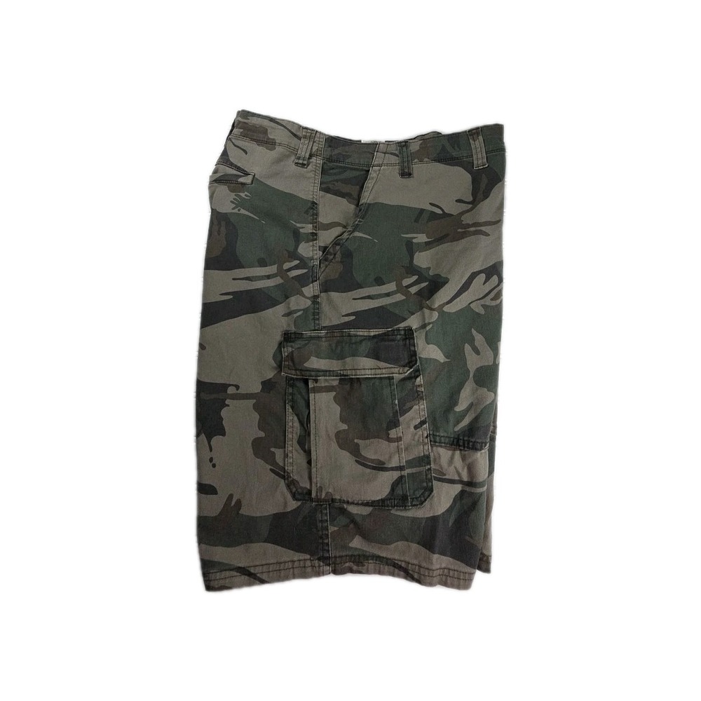 Men's Wrangler Relaxed Fit Cargo Shorts w Stretch GREEN BROWN CAMO SIZE 44